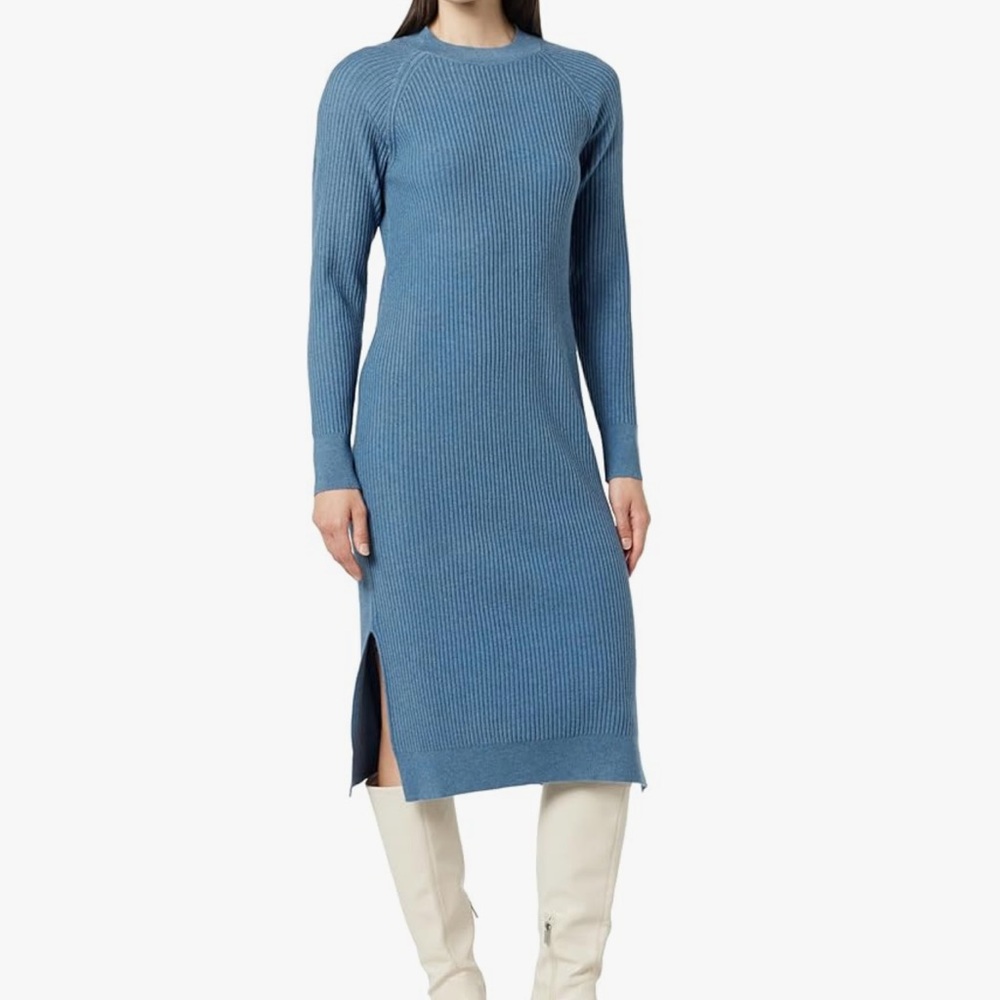 NEW The Drop Women's Renata Rib Midi Dress (L)